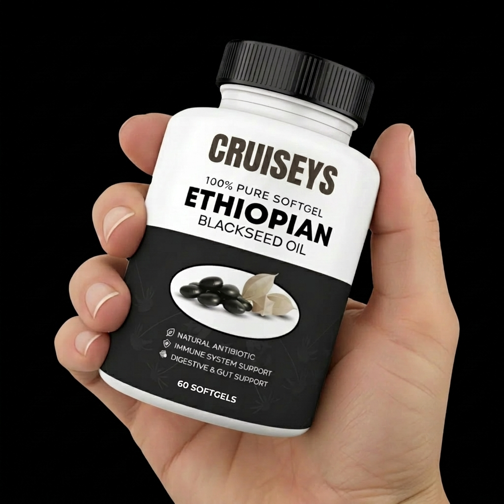 CRUISEYS - NUTRIENT ETHIOPIAN BLACK SEED OIL - PURE ETHIOPIAN ORIGIN. TOTAL BODY SUPPORT.