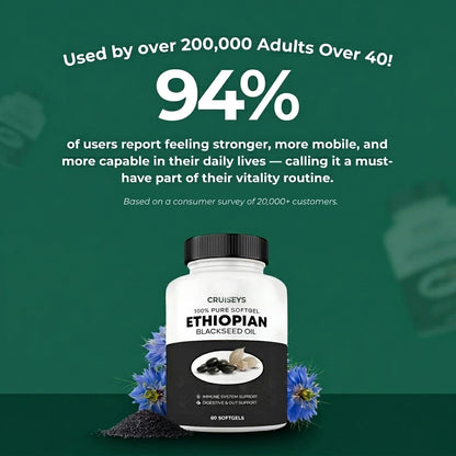 CRUISEYS - NUTRIENT ETHIOPIAN BLACK SEED OIL - PURE ETHIOPIAN ORIGIN. TOTAL BODY SUPPORT.